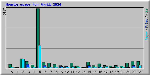 Hourly usage for April 2024